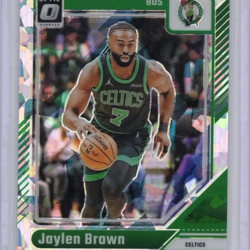 2024-25 Panini Donruss Optic Jaylen Brown Cracked Ice Prizm #/25 Celtics