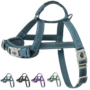 SATSUN Dog Harness for Large Dogs, No Pull Dog Harness with 2 Adjustable Points & 1 Leash Clip, Reflective Comfortable Dog Vest with Easy Control Handle
