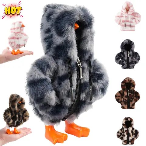 7-inch Whimsical Animal Design Desk Goose Outfits Set - Polyester Clothes, Playful Accessories for Magnetic Goose Statue, Cute Collectible Figurines, Room Decorations, Holiday Gift (Toys & Hobbies DIY Specialty Supply)