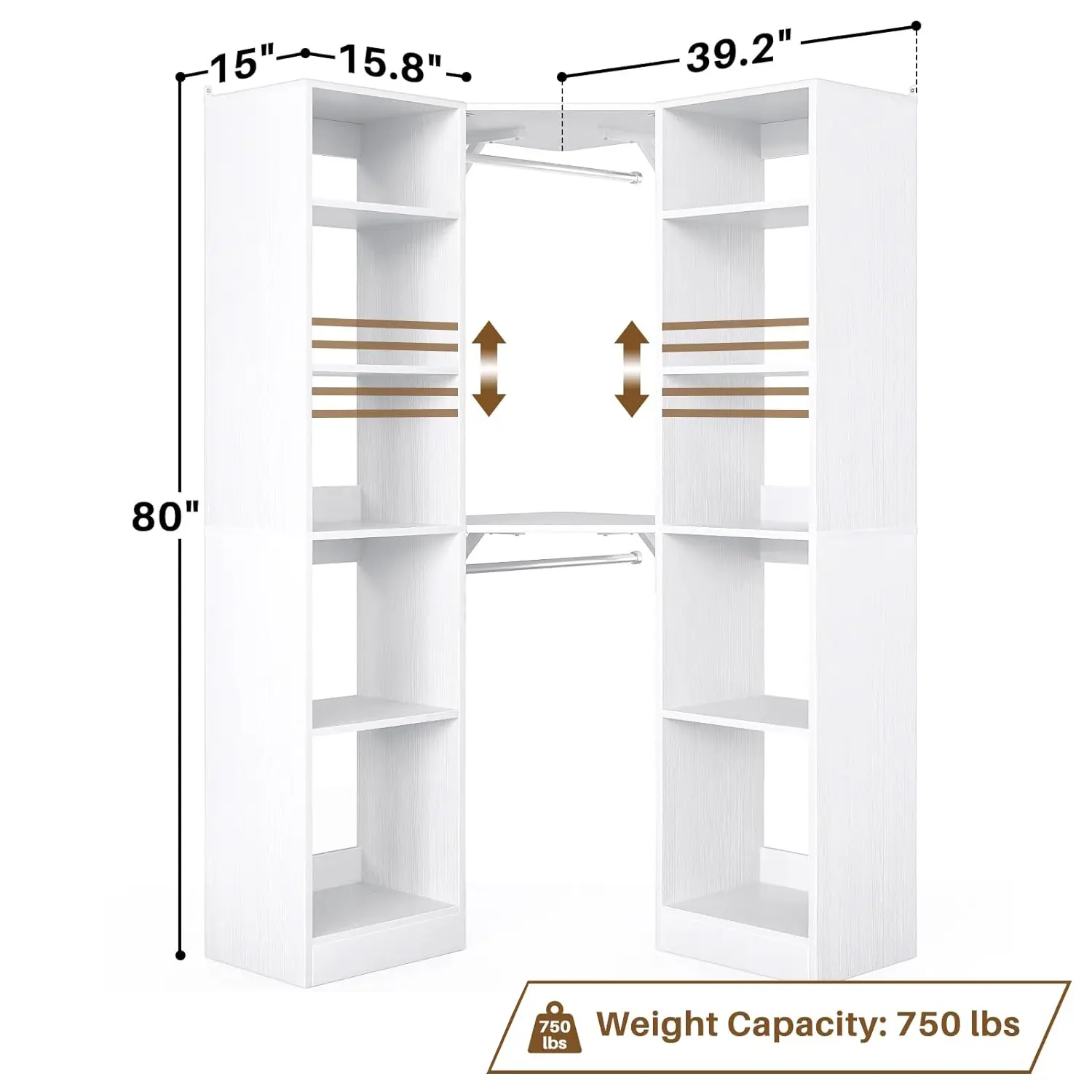 Upgraded Corner Closet System