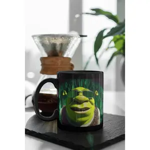 Cartoon Shrek Mug - Perfect Gift for Fans,Coffee Cup, Funny Movie Character, Novelty Kitchen Decor, Ceramic Tea Mug, Birthday