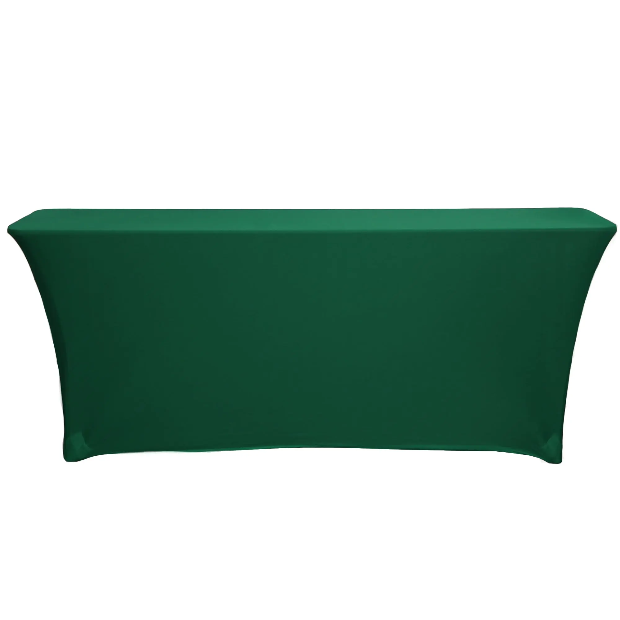 Stretch Spandex 6 ft x 18 Inches Classroom Rectangular Table Cover Hunter Green