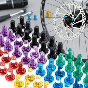 T25 Torx M5x10mm Disc Brake Mounting Bolts, Anti-Loose Brake Pad Installation Kit, Universal Bike Disc Brake Upgrade Screw Set, Durable Corrosion-Resistant Brake Rotor Repair Tools, Standardized Road & Mountain Bike Modification Parts