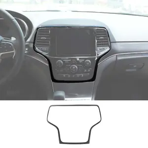 Car Interior Decor Center Console Navigation GPS Panel Cover Trim for 2014+ Jeep Grand Cherokee, Automotive Interior Sticker Accessory Car Decal Dashboard