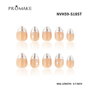 Promake Short Nails-  100% Handmade Luxury Nails-  Luxury Handmade Press on Nails-  Nail Art Nail Care-  With Nails Tools-0.7 Inch Length-  Children Nails