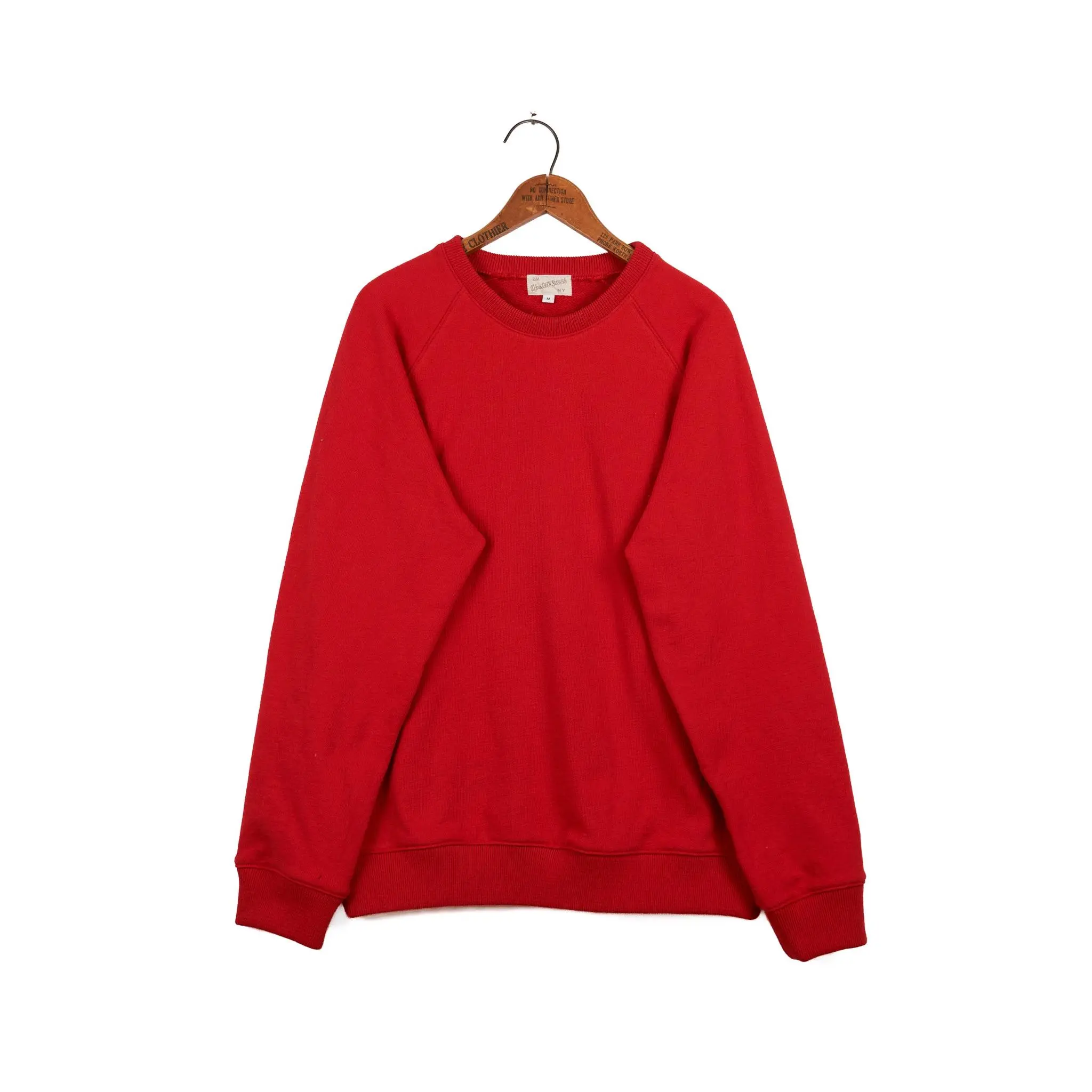 Amagansett Beach Upcycled Terry Cotton Sweater - Cherry Red