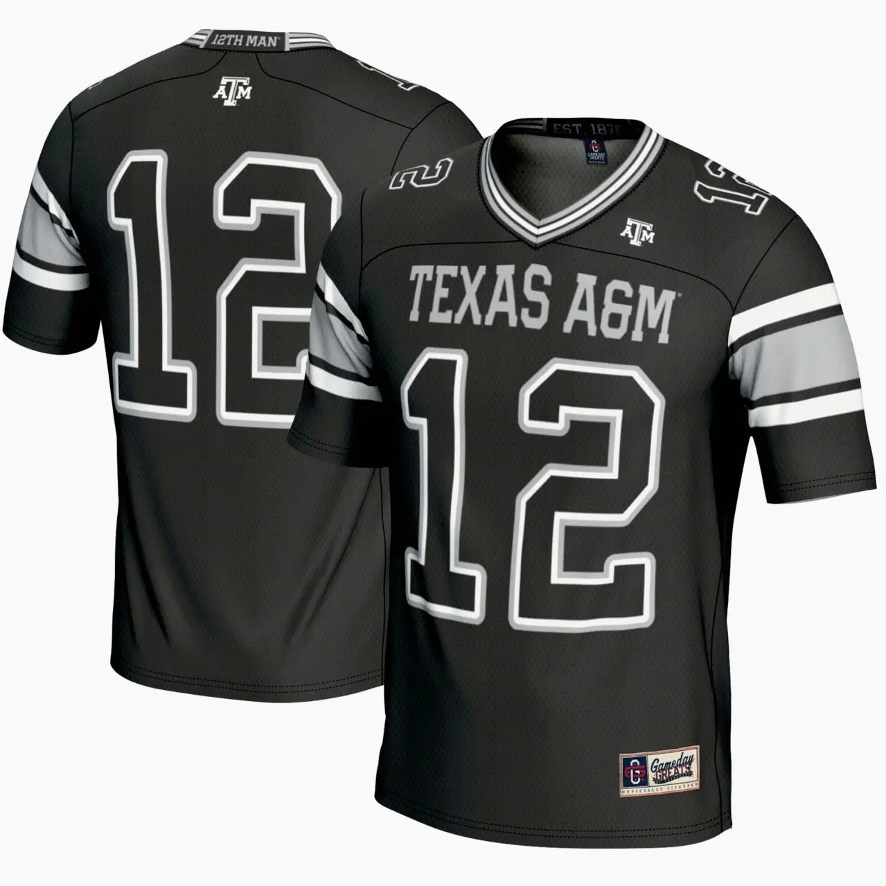 #12 Texas A&M Aggies GameDay Greats Football Lightweight Fashion Jersey - Black