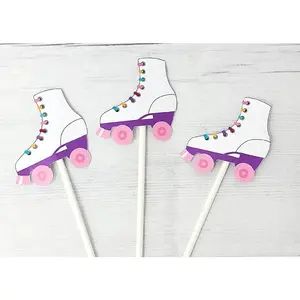 Roller Skate Cupcake Toppers, Roller Skate Picks, Roller Skate Birthday Party Decorations, Roller Skate Party Supplies, Roller Skating Party