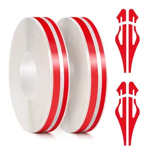 2 Rolls 32Ft  Pinstripe Tape, Automotive Pinstriping Tape Stickers Vinyl DIY Stripes Pinstripe Emblems Trim  for , SUVs, Pickups,  and Boat, Racing Stripes (Red)