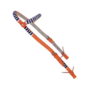 Chomite Charro Orange Cabezada Chomiteada Headstall