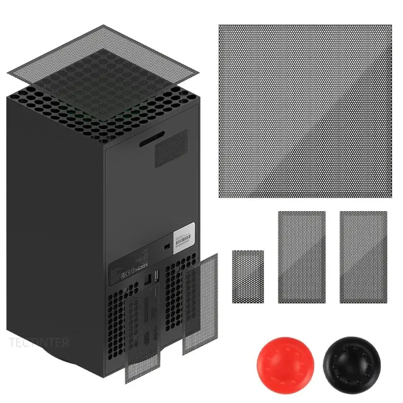Xbox Series X Console Dust Filter, 1 Set PC Dust Filter, Dust Filter for Xbox Series X, Console Accessories, Dustproof Design, Dust Cover