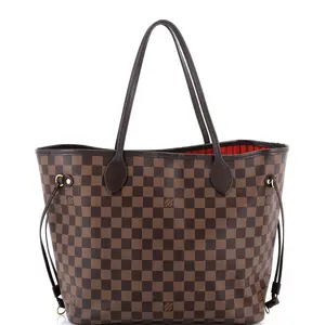 Pre-owned Louis Vuitton Canvas Coated Tote Bags REBAG Neverfull NM Tote Damier MM by Rebag