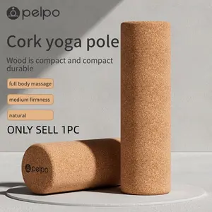 Pip Yoga Wheel Round Cork Cylinder Roller for Pilates, Enhanced Home Workout Stretching, Deep Muscle Relaxation, Yoga Column