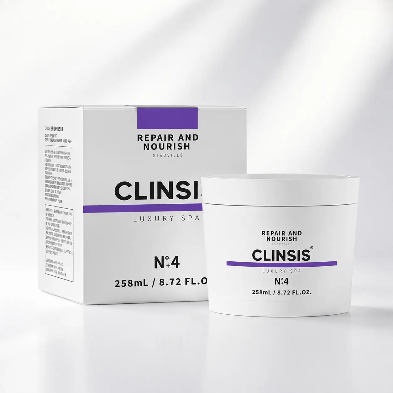CLINSIS Nº4 Deep Repairing Hair Mask, 258ml, Infused With Moroccan Argan Oil & French Marula Oil, Salon Grade Anti-Frizz Treatment, Long Lasting Cozy Fragrance, Nourish Dry, Frizzy, Bleached, Color Treated Damaged Strands, Restore Silky Smooth Hair