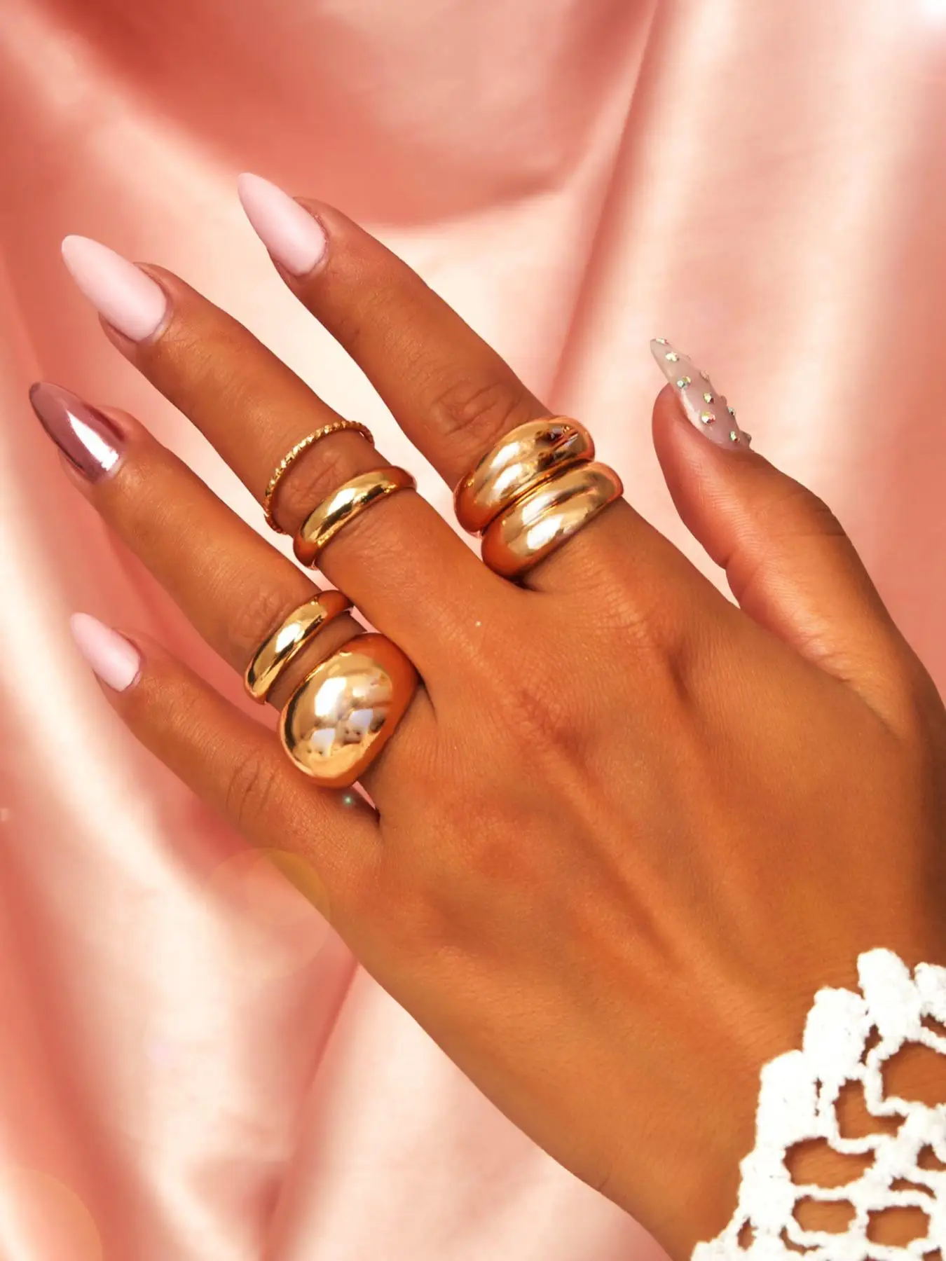 Minimalist Simple Retro Rings for Women & Girls, New Fashion Matching Jewelry for Party, Daily Clothing Decor, Trendy All-match & Exquisite Jewelry fo