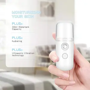 Portable Nano Facial Sprayer, Visible Water Tank Mini USB Spray, Ideal for Travel Hydration, Skin Care, Makeup Application