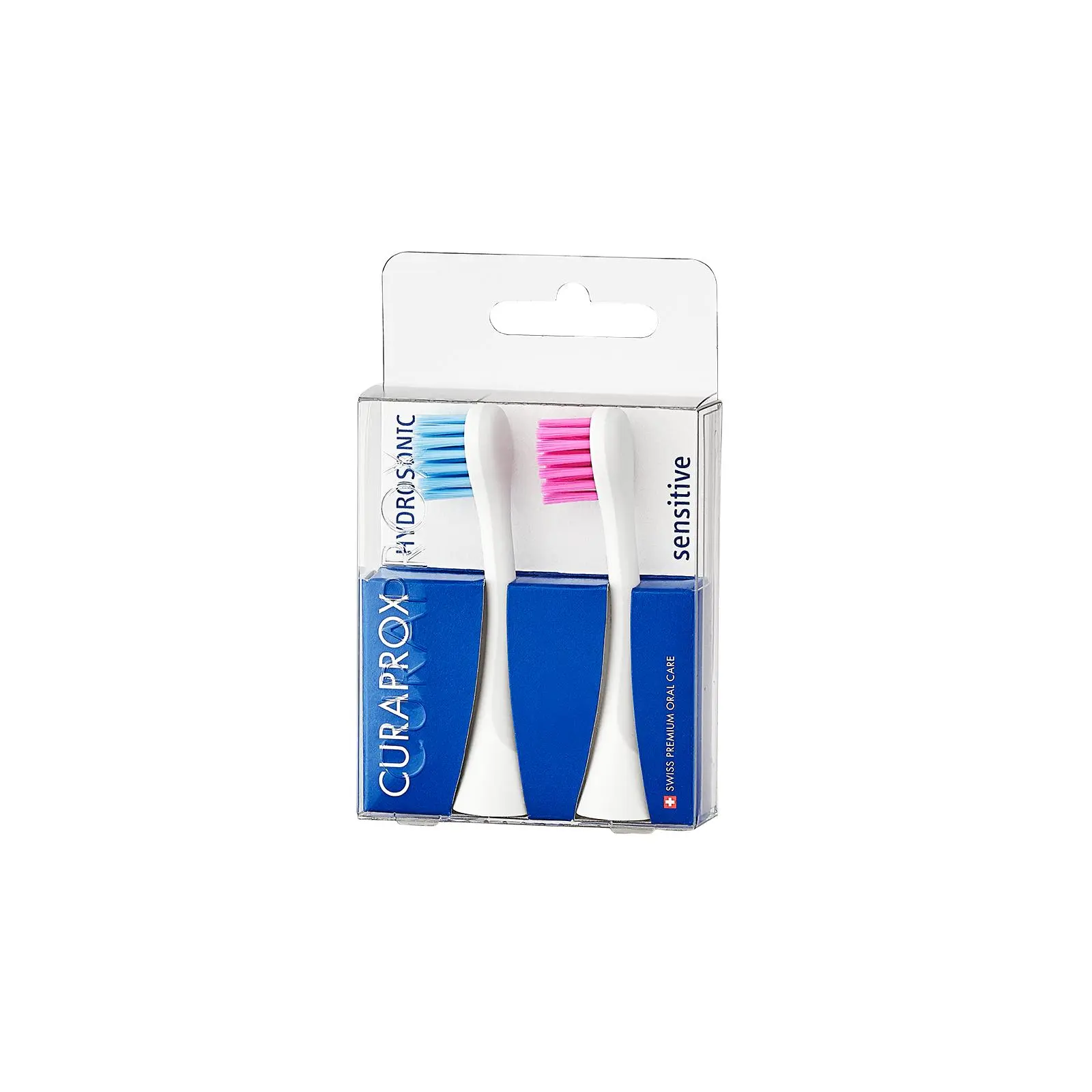 Brush Head Sensitive for Hydrosonic blue/pink, 2 pcs