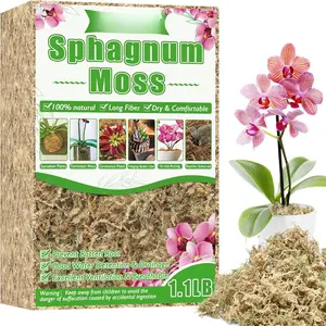 1.1LB  Sphagnum Moss for , 25QT  Long Fibered Orchid Moss Sphagnum Peat Moss Bulk for Carnivorous,Orchid,Sarracenia,Succulent,Venus Fly  and Reptiles