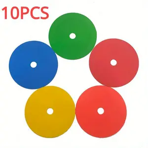 10pcs Soccer Flat Cones, Basketball Marker Disc For Speed Agility Training, Portable Indeformable Training Equipment