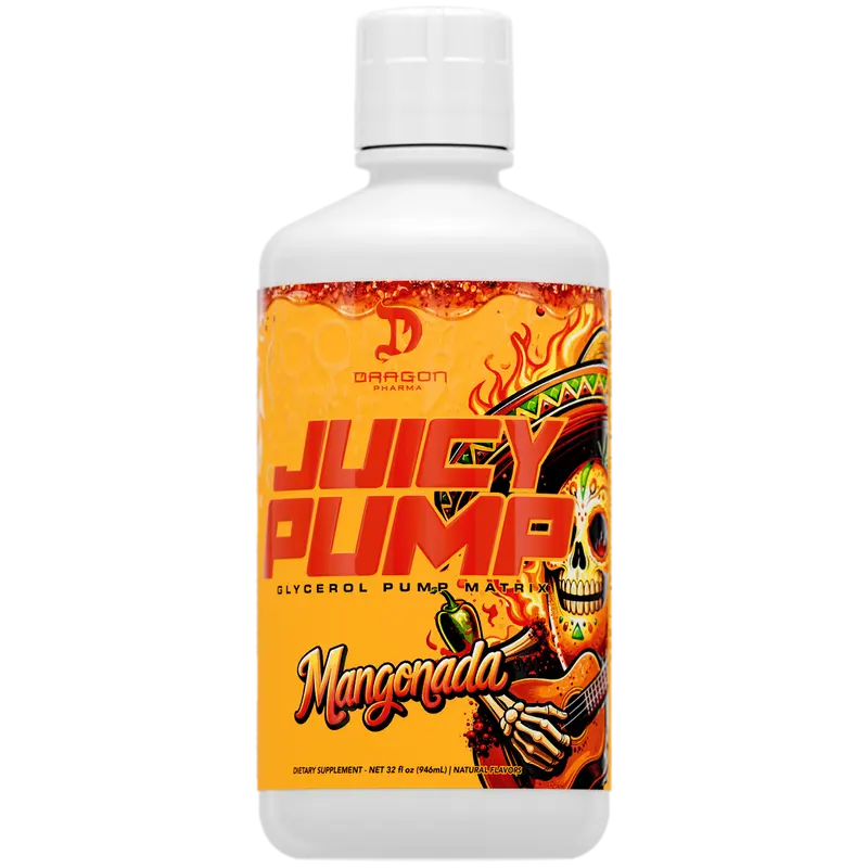 Dragon Pharma Juicy Pump – Liquid Glycerol Stim-Free Pump Pre-Workout – Pumps & Hydration – 32 fl oz (16/32 Servings)