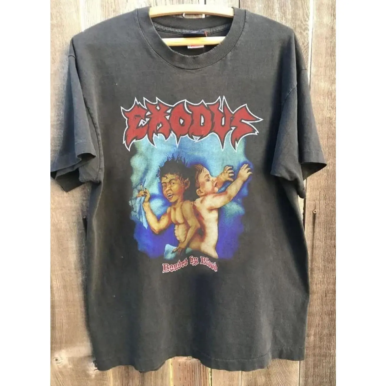 Exodus Bonded By Blood Band Rare Charcoal Cotton Shirt Unisex S-5XL KH16632 O