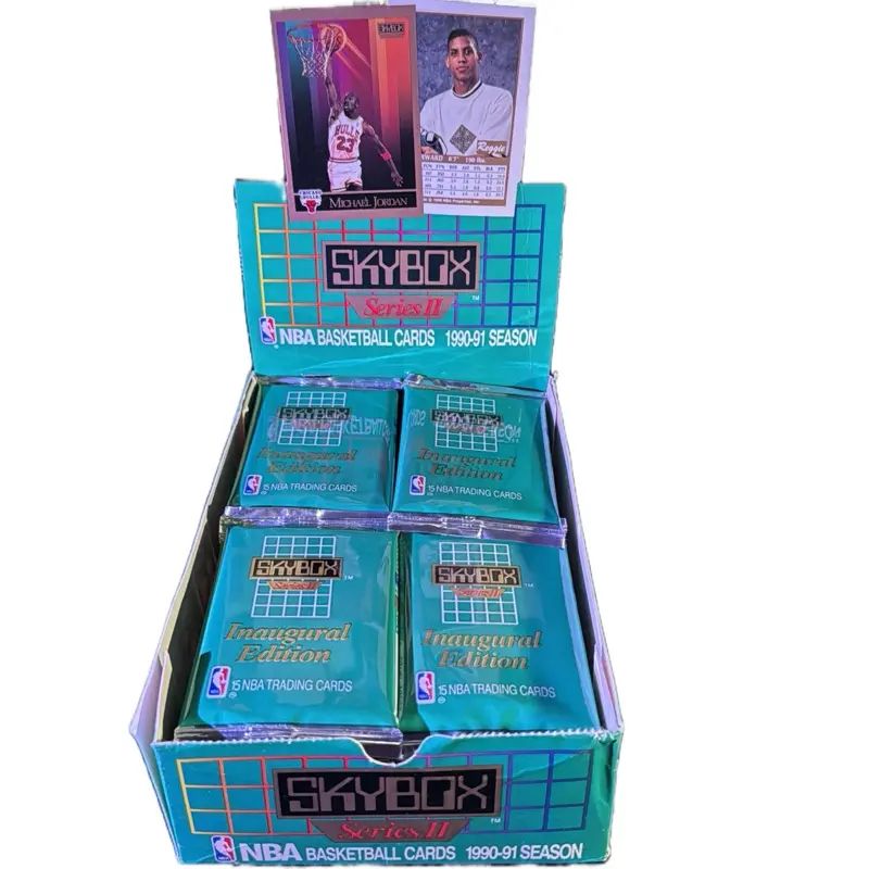 Skybox Inaugural Edition series 2 1990-1991 NBA Basketball Trading Cards -Single pack- (15 cards per pack) pack of Inaugural Season Collectibles