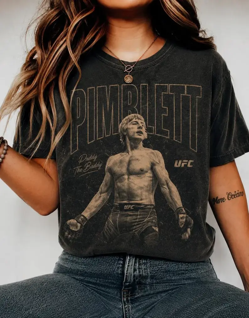 (Sale Off Up To 50%) Paddy Pimblett Vintage Bootleg Comfort Color Shirt, Fighter Retro Tee, Paddy The Baddy Graphic TShirt, MMA Fan Gift, Distressed 90s Combat Sports Tee, Full Color, For Men, For Women, Casual, Classic Fashion, Tee Print