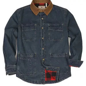 Men's Flannel Lined Utility Denim Shacket