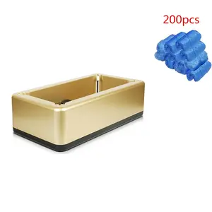 200pcs Disposable Plastic Boot Covers+1 Set Shoe Cover Machine Automatic Shoe Covering Device Dispenser Suitable for Parties, Gatherings, Home, Office and Store Indoor Use