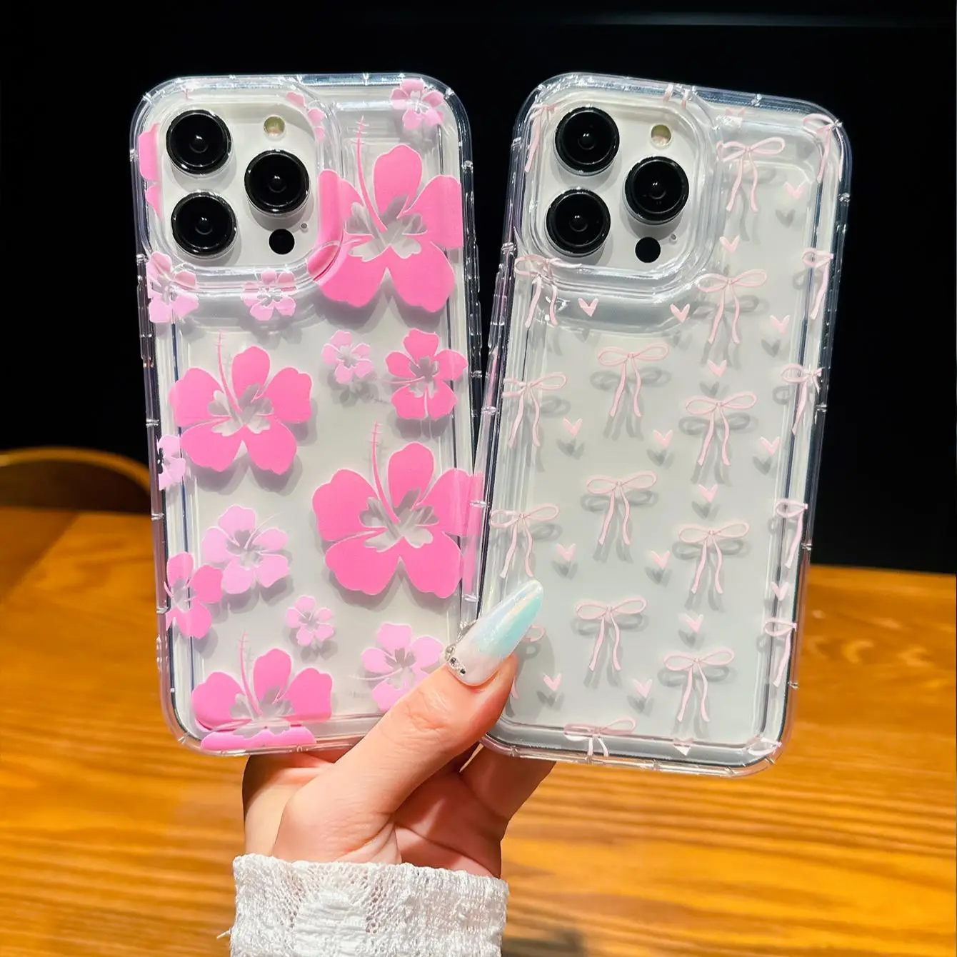 Bowknot Pattern Phone Case, 2 Counts/set Anti-fall Fully Edged Mobile Phone Case, Shockproof Cases Cover Phone Cases for iPhone X 11 12 13 14 Pro Max,