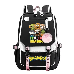 Italian Brainrot Trendy Youth Laptop Backpack – Large-Capacity Travel & School Bag for Commuting, Camping & Daily Use, Durable Stylish Design, Perfect Gift for Boys & Girls 11.4” × 18.1”