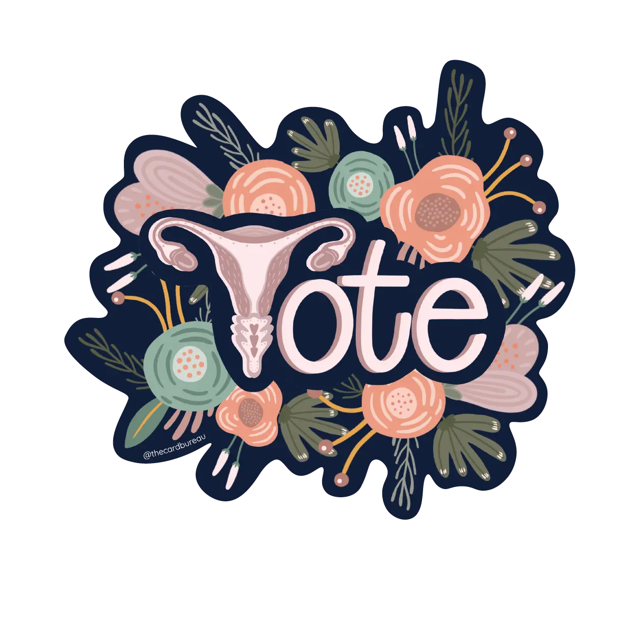 Abortion Rights Floral Vote Sticker