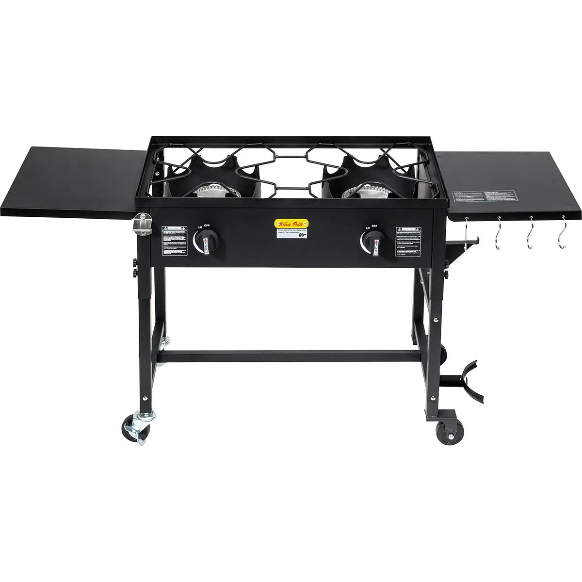Barton 58,000 BTU Outdoor Propane Double Burner Stove Cooking Station BBQ Grill Portable Steel