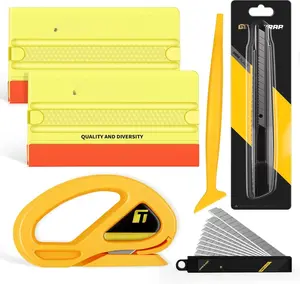 Vinyl Wrap Tool Kit Window Tinting Tool  Wrap Kit Include Felt , Retractable Utility  and , Vinyl  and Corner  for  Wrapping