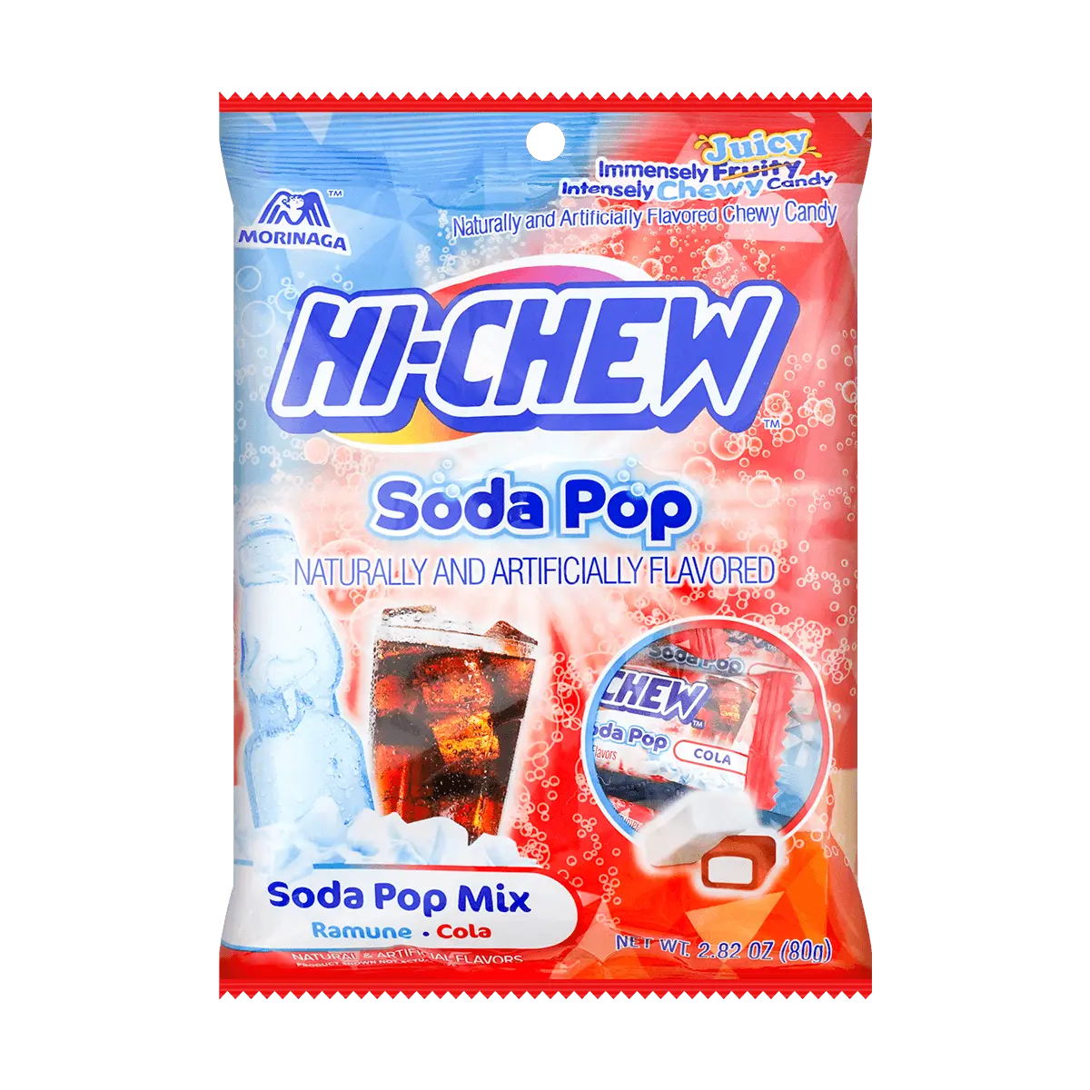 HI-CHEW Ramune Soda & Cola  - Japanese Soft Candy, 2.82oz