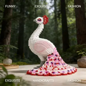 1546pcs Peacock Series Building Blocks Set, Creative DIY Craft Kit, Home Decor, Stress Relief Toy, Birthday Gift