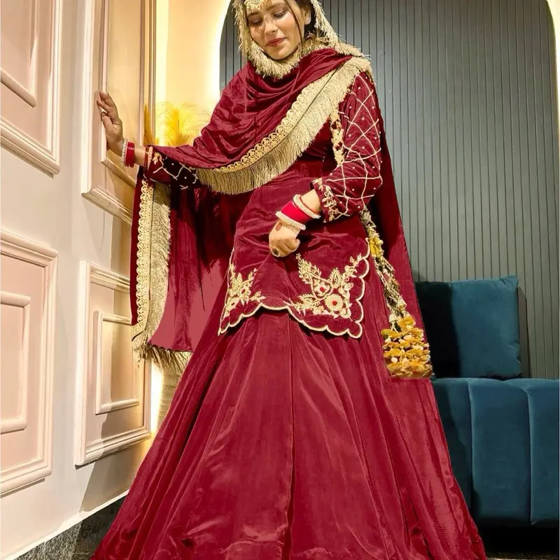 Green Lengha Jagoo  Outfit for Women - Versatile with Elegant Design and Stylish Fit - Womenswear