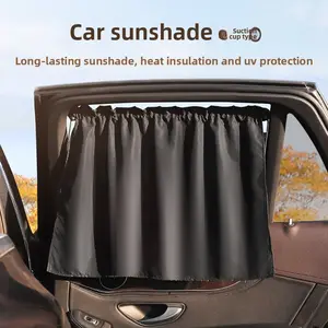 Summer Car Window Sunshade, Privacy Curtain with Suction Cups, Heat Insulation Side Curtain for Car Interior Protection, Car Window Shades
