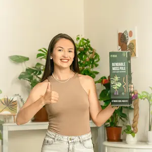 48'' Bendable Moss Pole & Plant Support Stick Set for Monstera, Pothos & Climbing Plants – Flexible Coco Coir Trellis for Indoor/Outdoor Garden