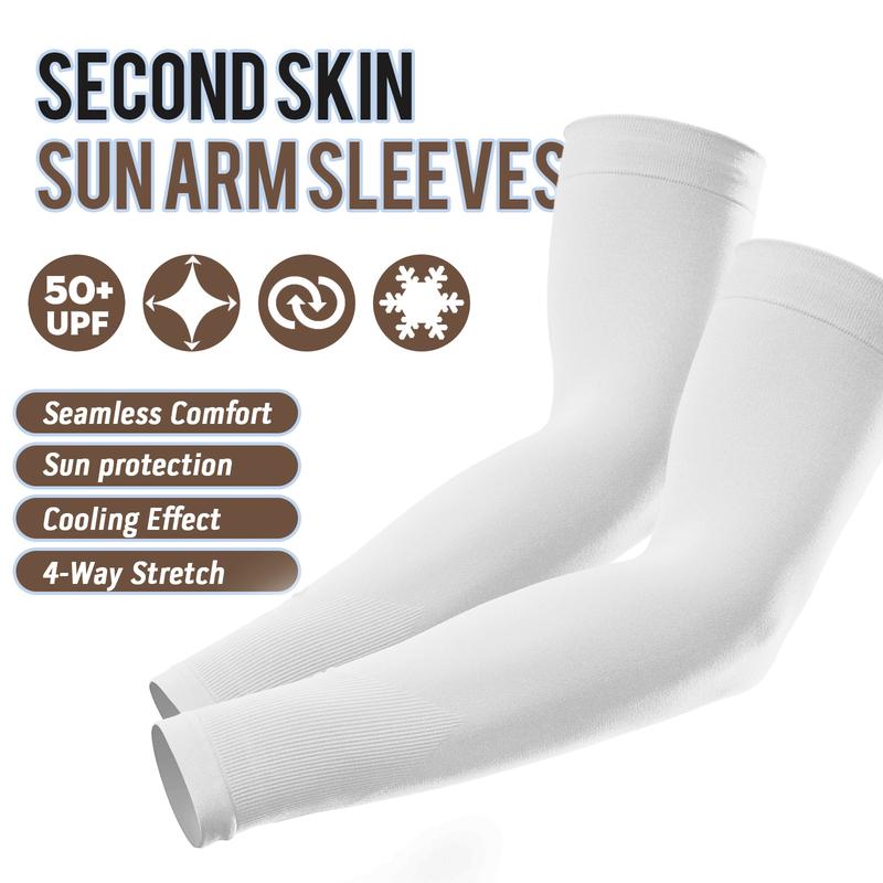 Ice Silk Compression Arm Sleeves with UPF 50+ UV Protection for Golf, Driving, Construction – Quick-Dry & Breathable arm sleeves aau