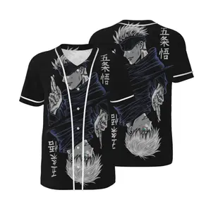 Personalized Jujutsu Kaisen Baseball Jerseys, Baseball Jersey Shirt, Outdoor Sports, Sport Shirt, Dynamic And Comfortable