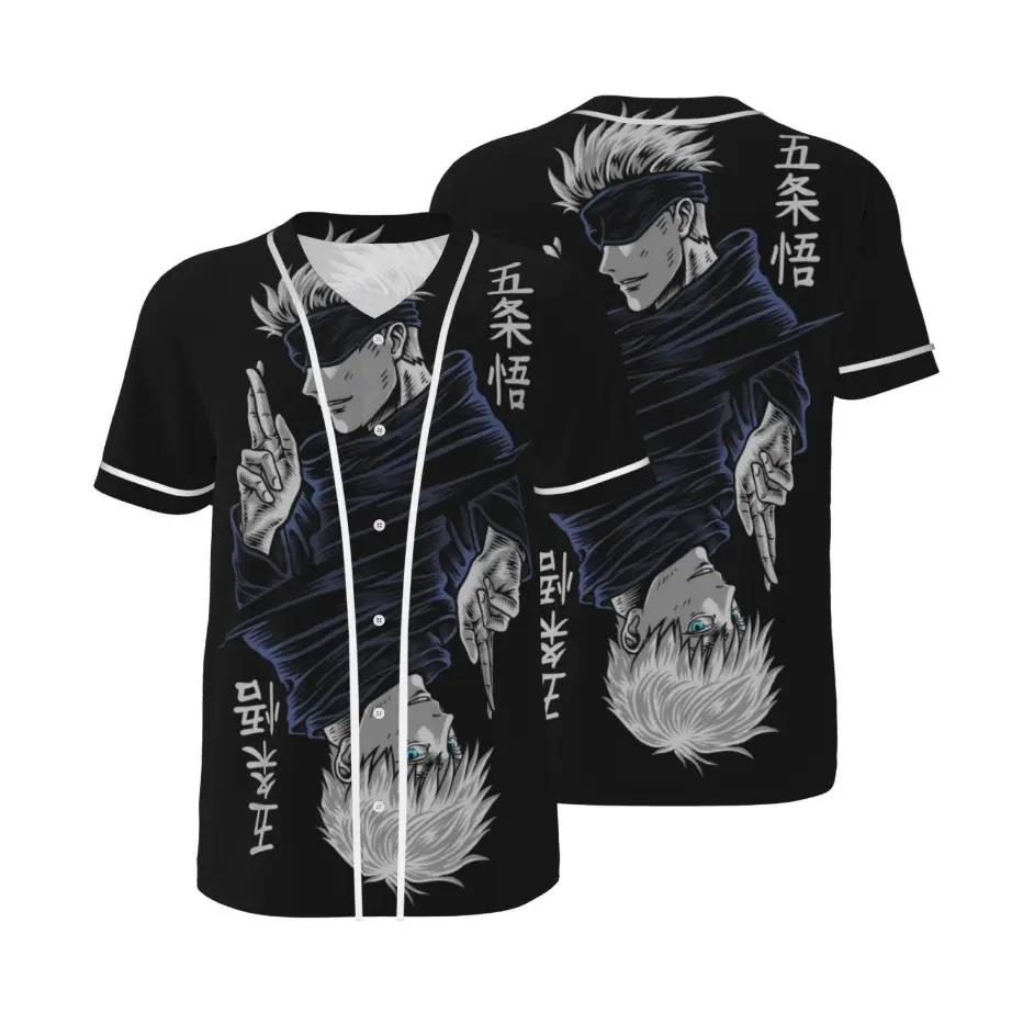 Personalized Jujutsu Kaisen Baseball Jerseys, Baseball Jersey Shirt, Outdoor Sports, Sport Shirt, Dynamic And Comfortable