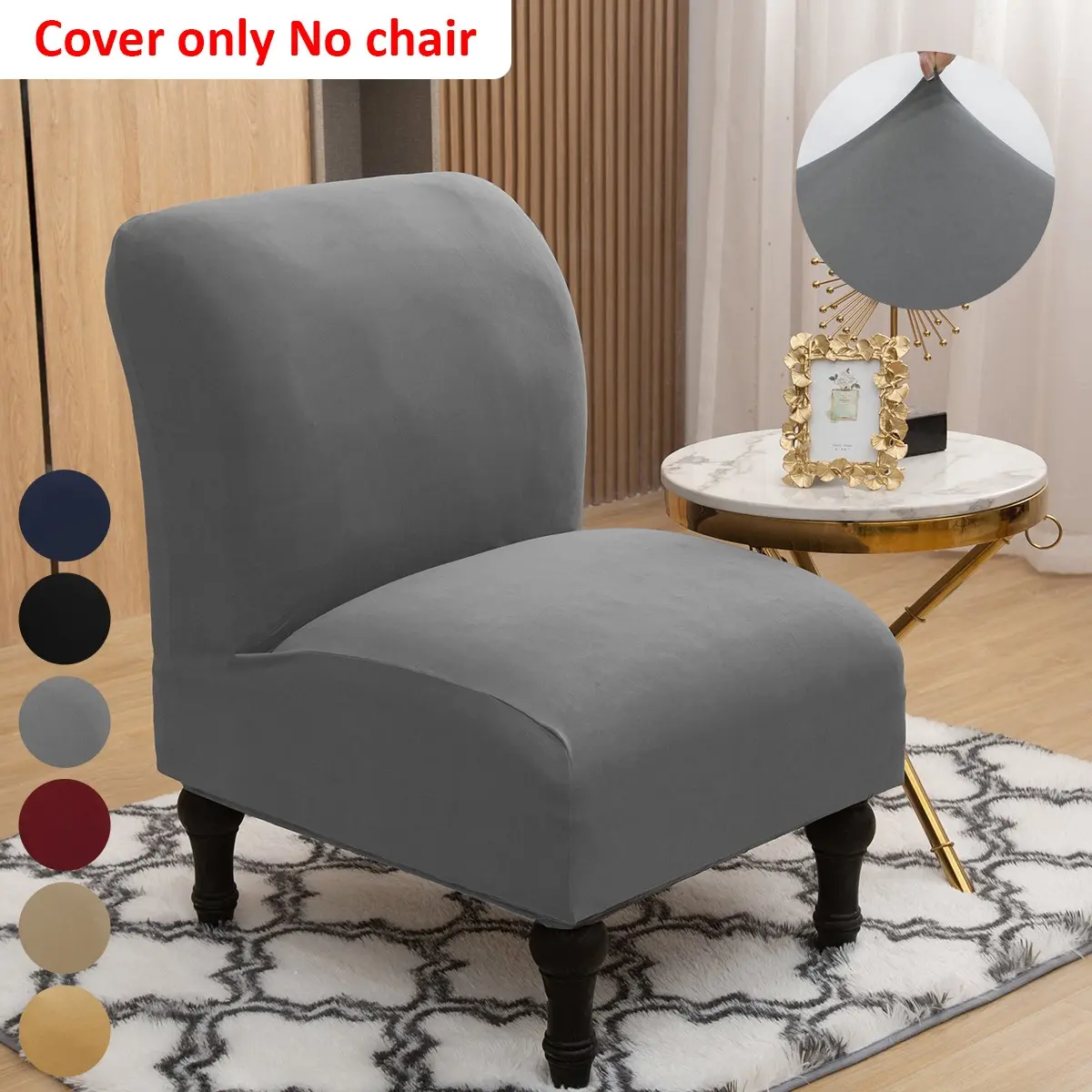 Single Seat Armchair Cover, Parson Chair Slipcovers, Universal Chair Cover in Solid Color, Elastic Soft Fabric for Fashionable Home Decor, Durable and Perfect for Everyday Use, Stretch Armchair Slipcover, Chair Slipcovers Protector
