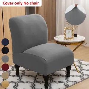 Single Seat Armchair Cover, Parson Chair Slipcovers, Universal Chair Cover in Solid Color, Elastic Soft Fabric for Fashionable Home Decor, Durable and Perfect for Everyday Use