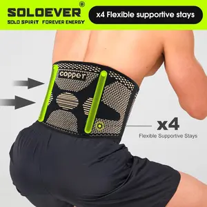 Breathable Lower Back Brace Lumbar Support Belt Adjustable Fit for Men and Women Wear at Gym Office Home Lower Back Pain Support