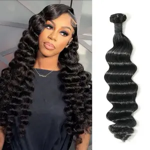 [WE HEART] Loose Deep Wave Human Hair Bundles Prime Malaysian 9A Remy Human Hair Natural Color 100% Virgin Human Hair Bundles