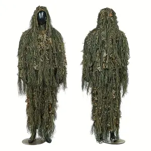 [Bionic Leaf Ghillie Suit] 3D Bionic Suit Hunting Set - Encrypted Camouflage Uniform for Height 165-185cm