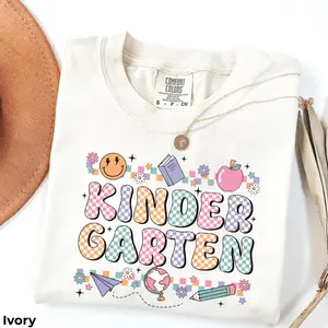 Kindergarten Teacher Comfort Colors T-Shirt - Kindergarten Shirt for Back to School, Kindergarten Teacher Shirt, Teacher Appreciation