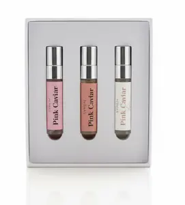 SYREN Women's Discovery Set 3 x 5ml Spray Eau de Parfums - Pink Caviar Pour Femme, Luxe & Lotus - Liquid Spray Fragrances
