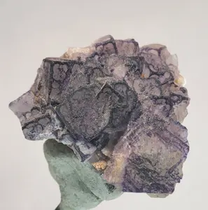 QR Code Fluorite Crystal Cluster Qinglong Mine, China Fluorite Specimen QRF2205